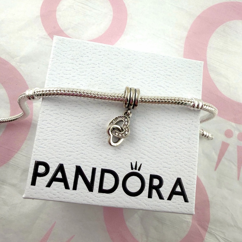 Authentic Pandora Globe, Suitcase Dangle Charm - image 2